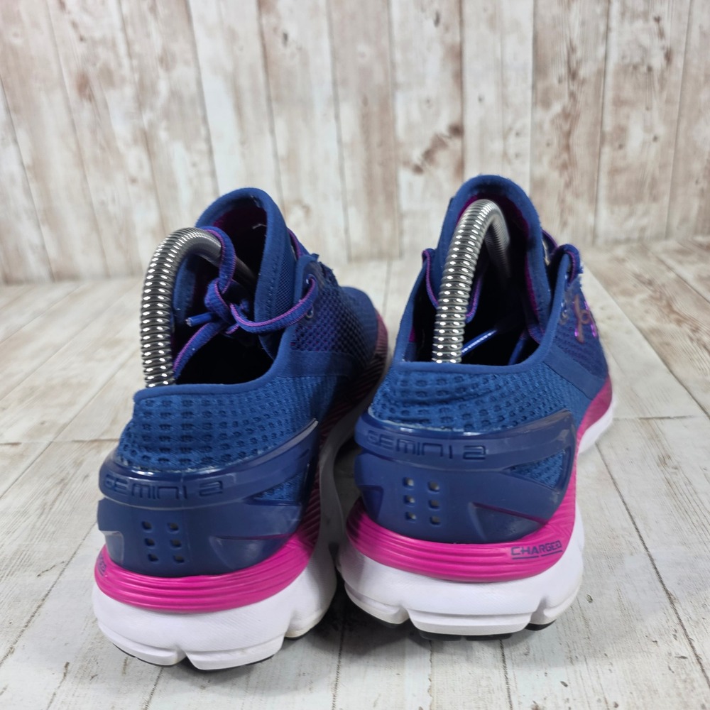 Under Armour Speedform Gemini 2 Womens Running Shoes Blue Pink  Size 9 - Picture 3 of 8